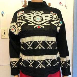 Vintage New Concepts Artsy Warm Cozy women sweater size PS